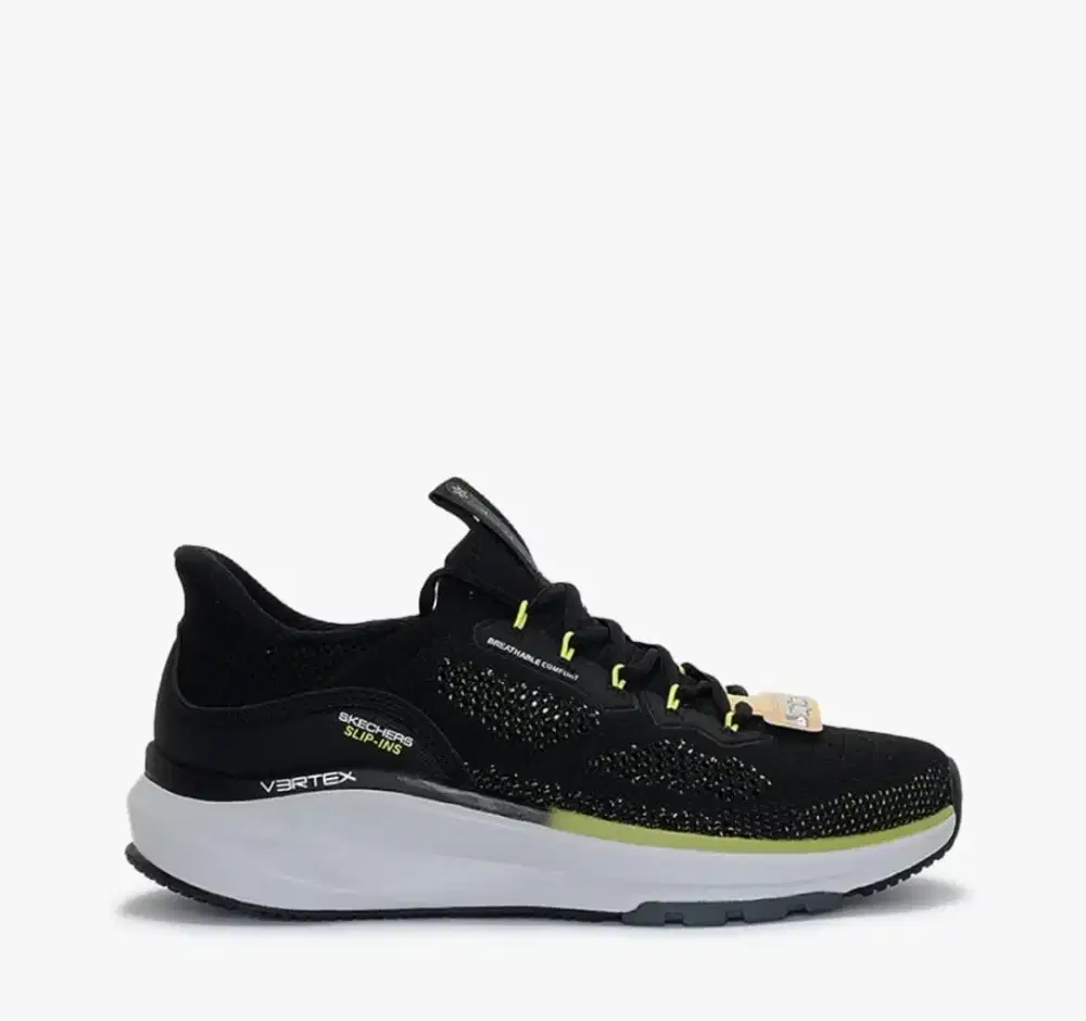 Sepatu Original Skechers Vertex Crewser Round Toe Runner Men Black