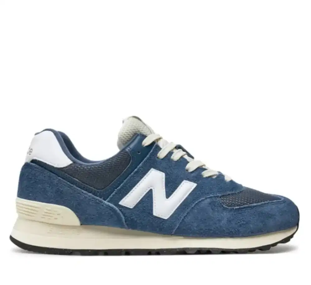 Sepatu original New Balance 574 Suede Vintage Men Indigo Blue