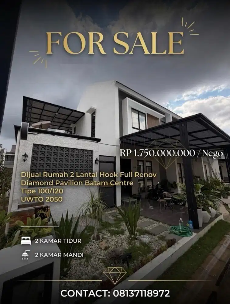 Dijual Rumah Diamond Pavillion Full Renovasi