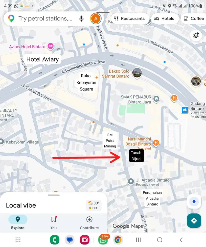 500 m² Tanah Premium di Jantung Bintaro Jaya - Kesempatan Langka