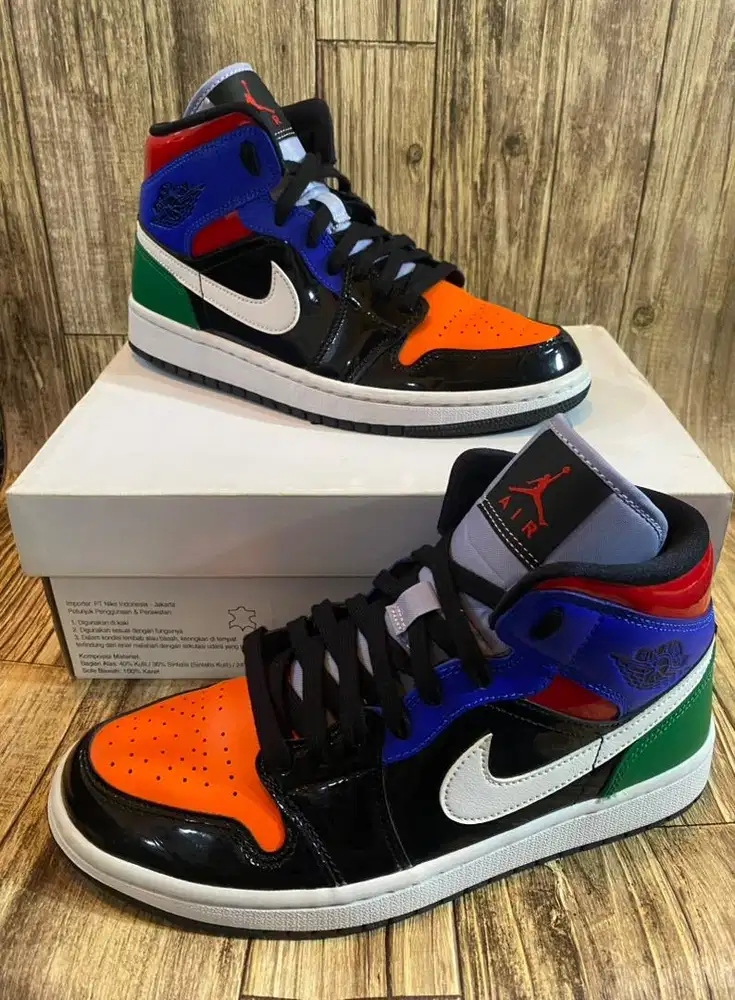 Nike Air Jordan 1 Mid SE Multicolor Patent