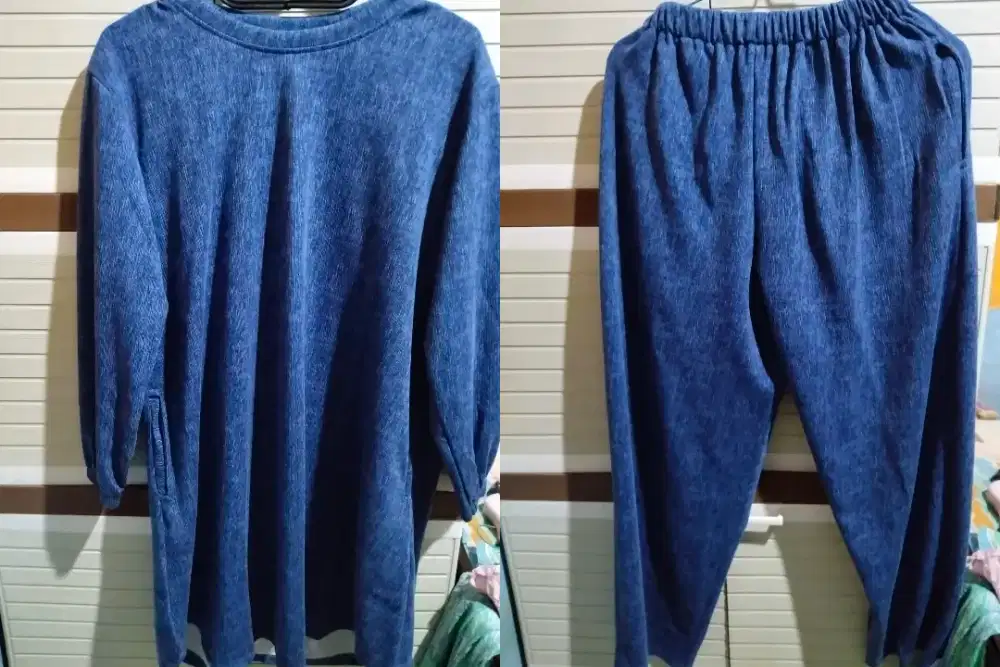 ONE SET LD 130CM BAHAN KAOS WARNA DENIM