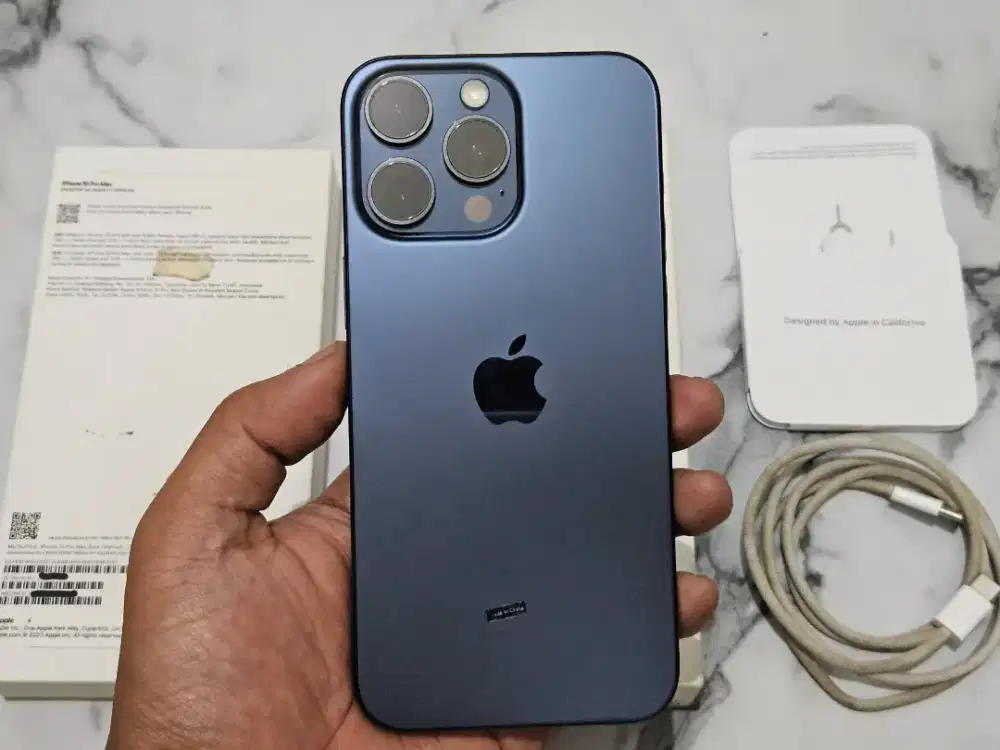 iPhone 15 Pro Max 1Tb Blue Titanium iBox Murah Mulus No Minus