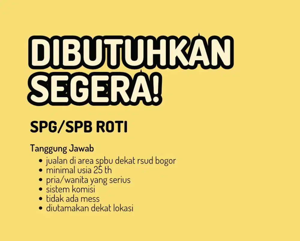 jualan roti spb/spg
