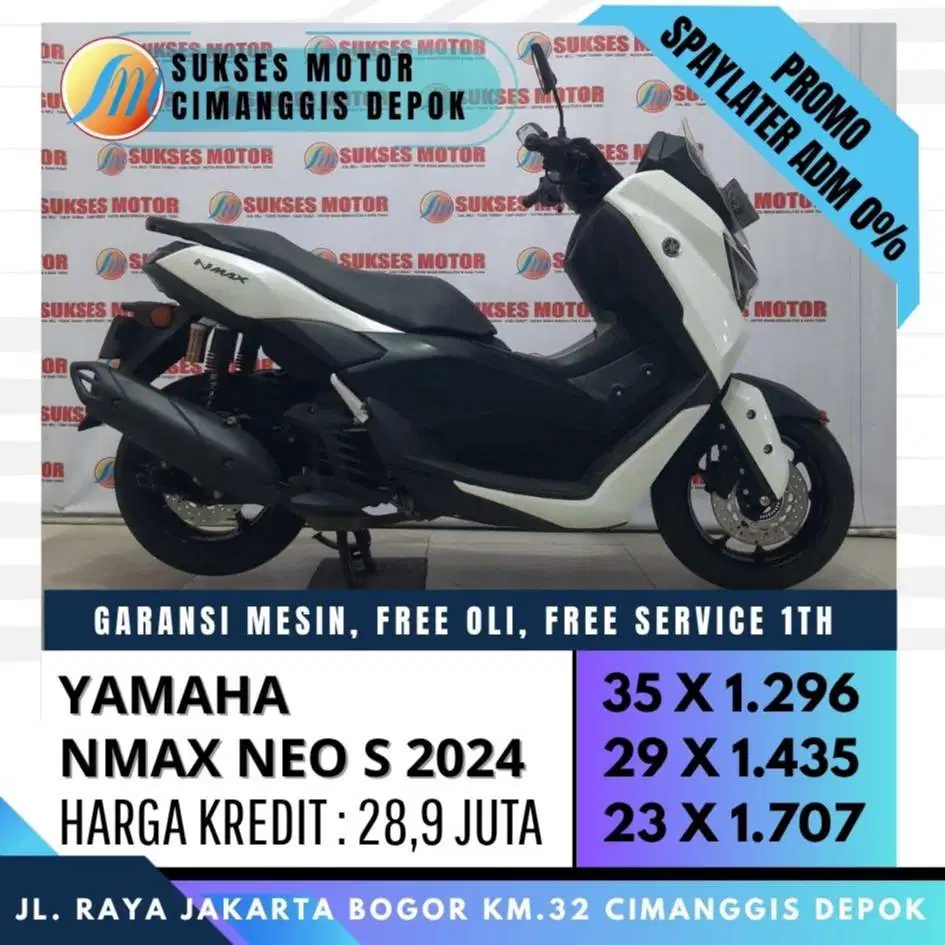 YAMAHA NMAX NEO S 2024 PUTIH MULUS CASH KREDIT CC PAYLATER BISA