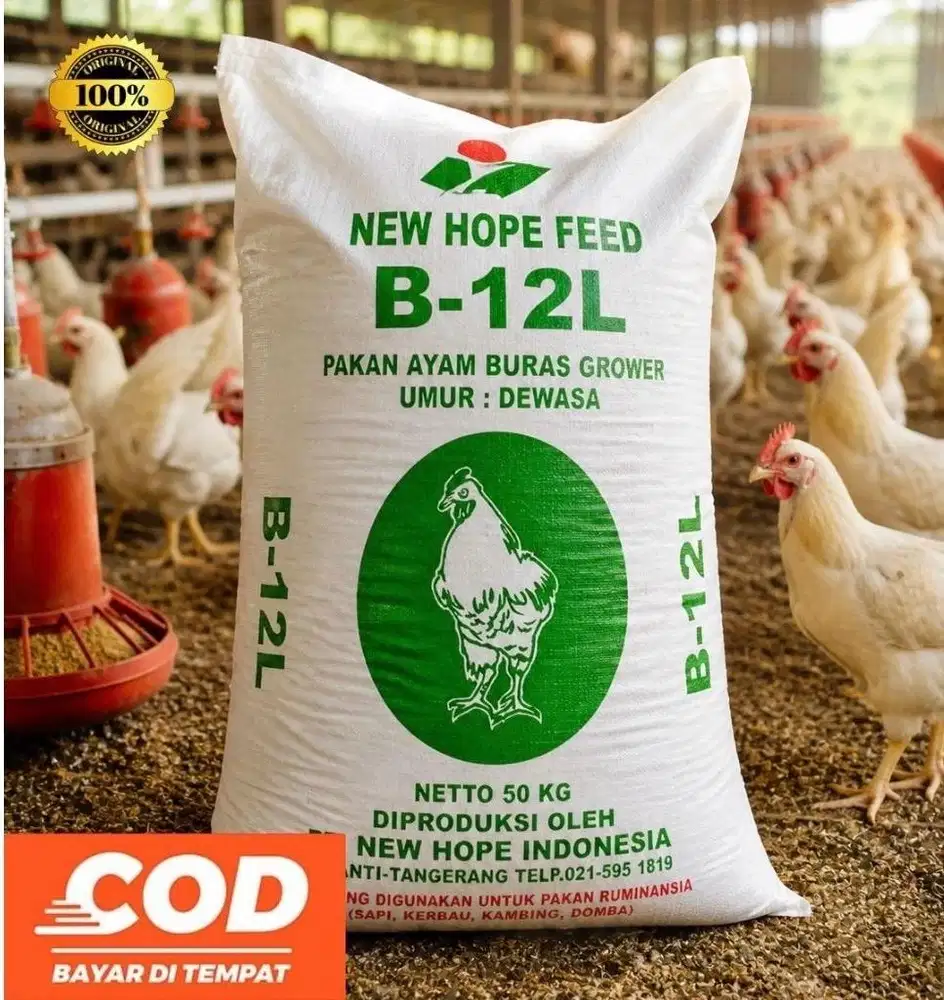 Jual Pur Pakan Ayam Pedaging B12L NewHope 50kg