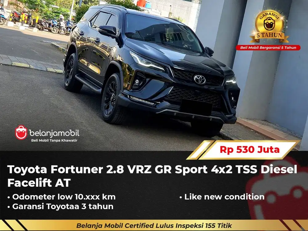 [ LOW KM 10RB ] Toyota Fortuner 2.8 VRZ GR 4x2 TSS Facelift 2024/2025