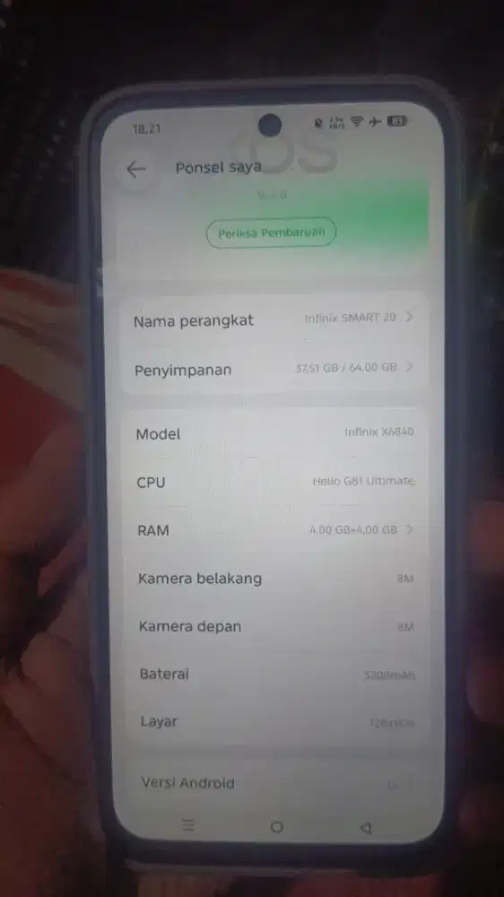 Infinix Smart 20 Fullset Lengkap Like A New Mulus