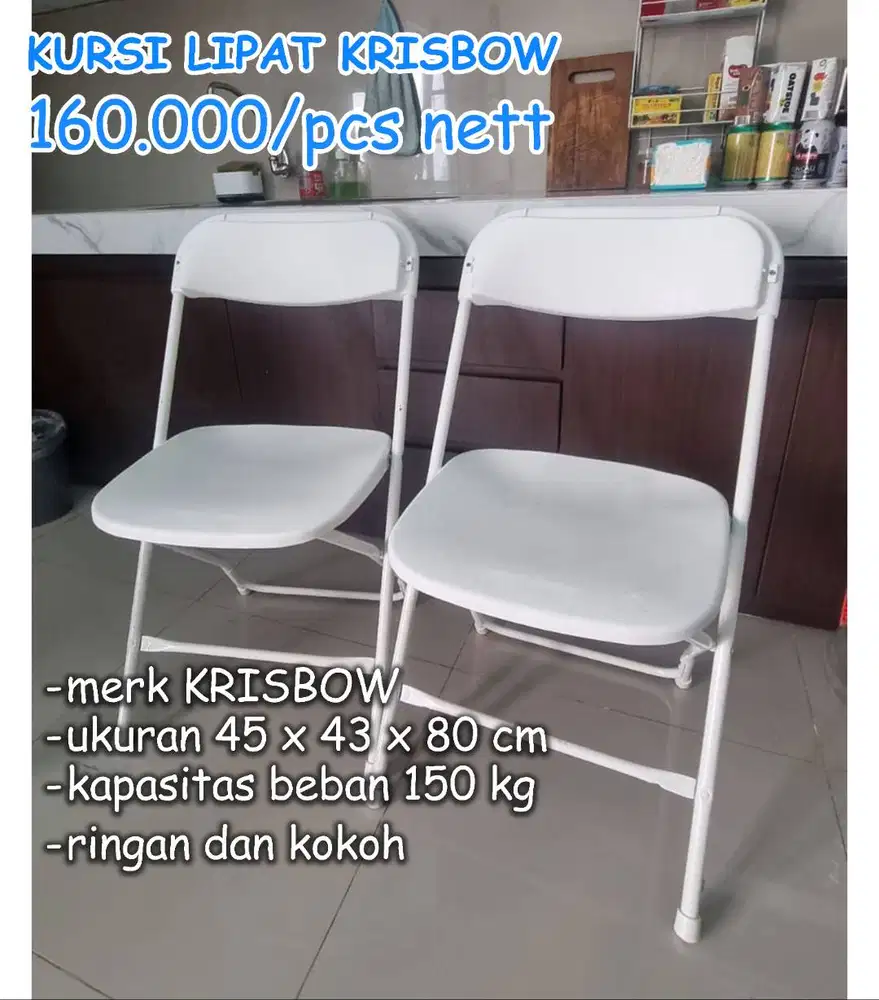 KURSI LIPAT KRISBOW KURSI MAKAN KANTOR BELAJAR