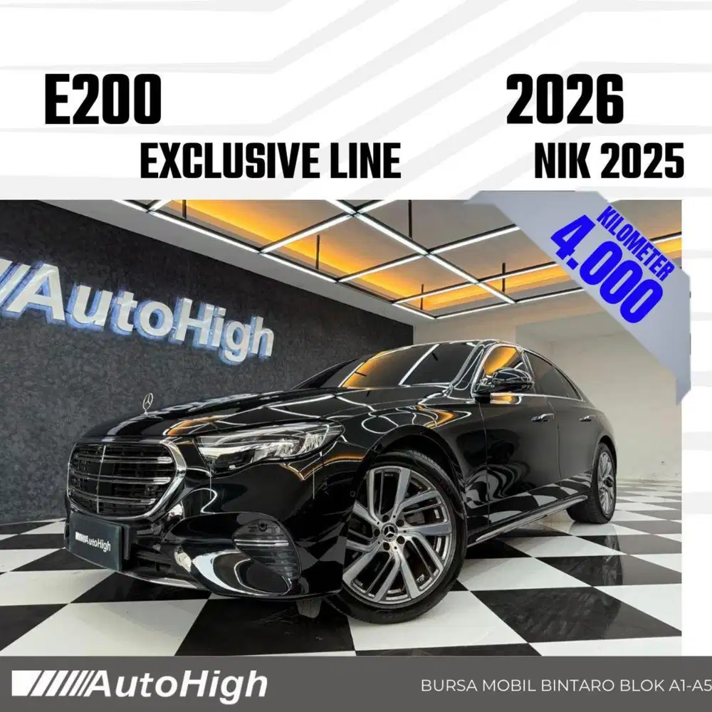 DP10% [Km4.000] E200 Exclusive 2025 Black Reg 2026 #AUTOHIGH