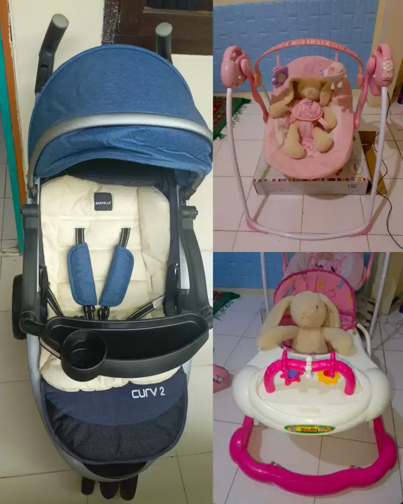 Dijual Stroller, ayunan/portable swing, baby walker