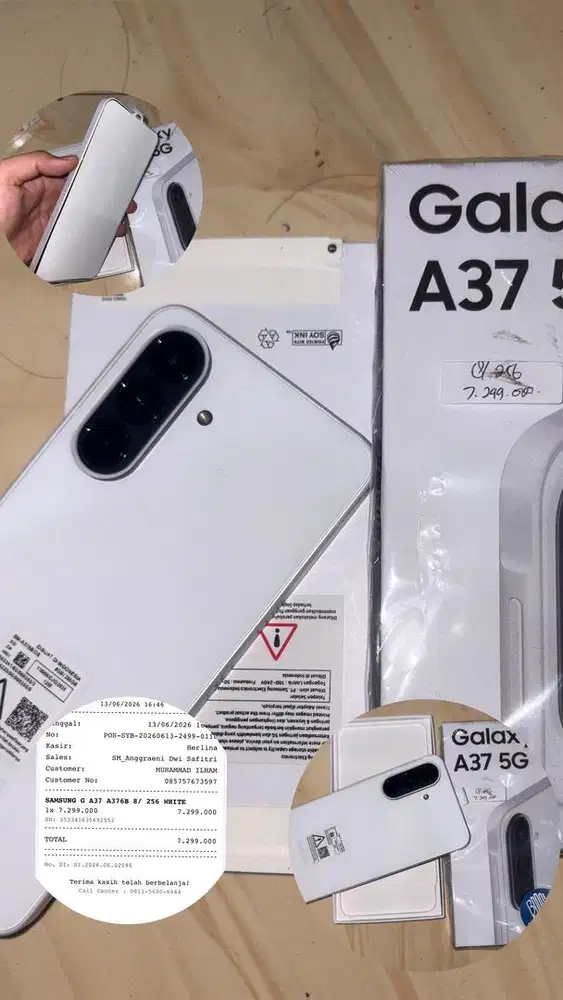 jual hp samsung  A37 buka kotak