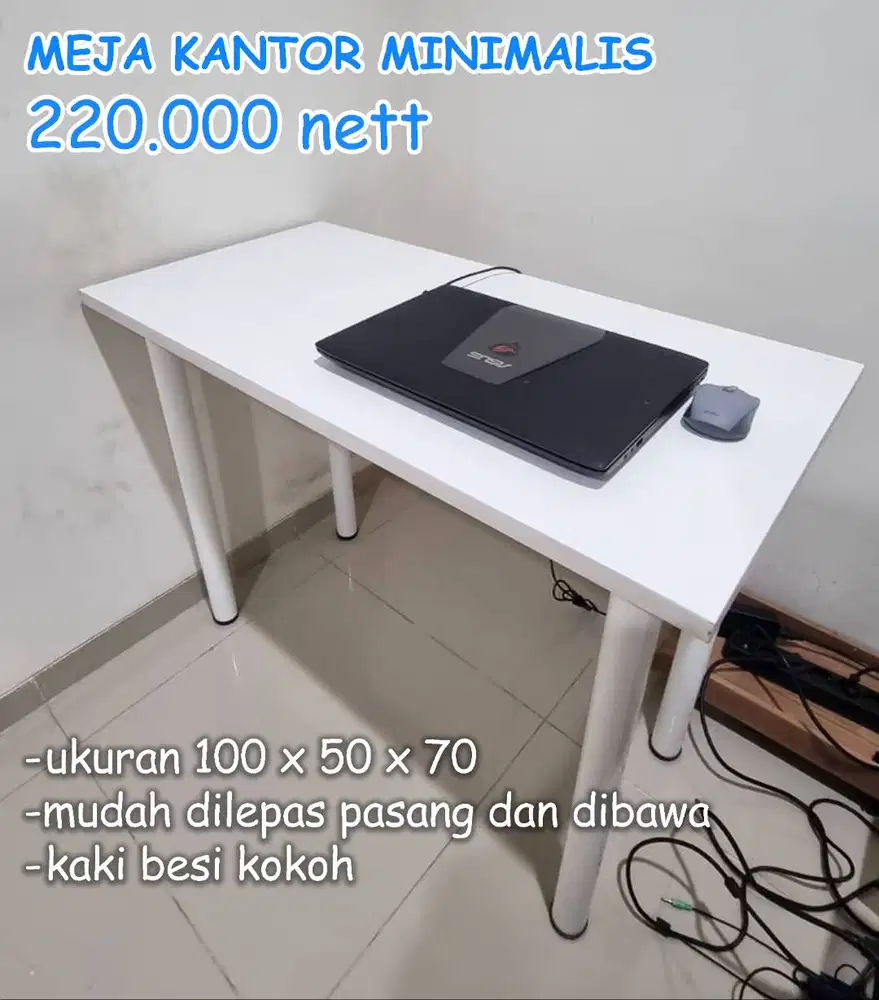 MEJA KANTOR MAKAN KOMPUTER MINIMALIS