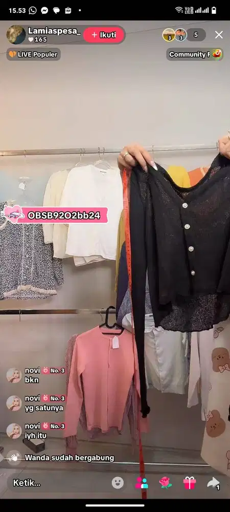 Lowongan kerja live baju