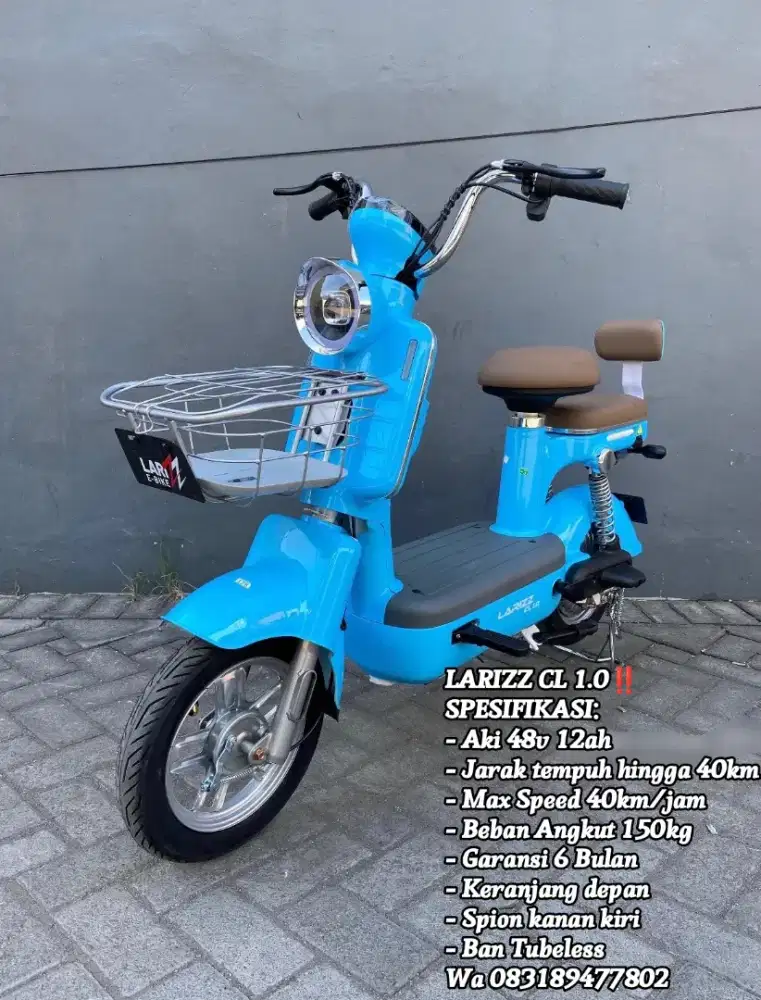 Sepeda Listrik Larizz Cl 1.0 berkualitas n bergaransi