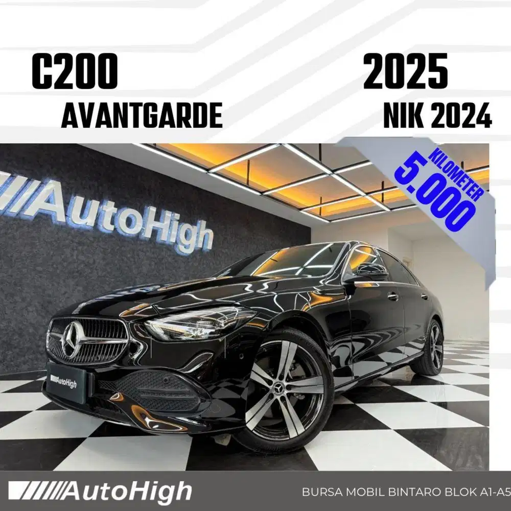 DP10% [Km5.000] C200 Avantgarde 2024 Black Reg 2025 #AUTOHIGH