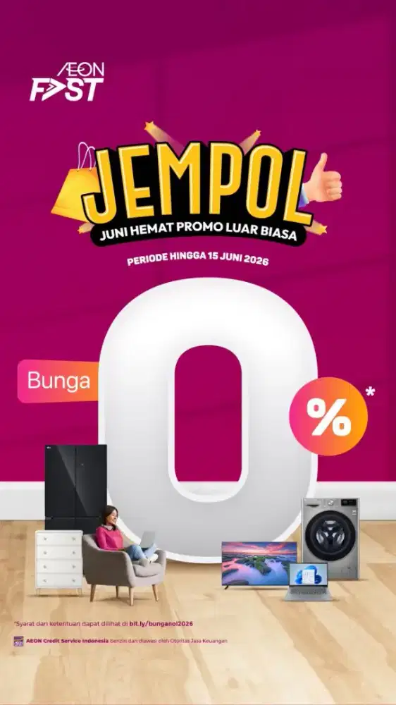Kredit Aeon Fast Bunga Mulai Dari 0%