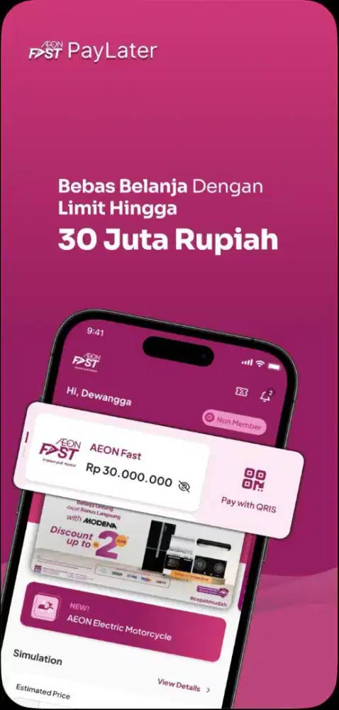 Kredit Aeon Fast Limit Hingga 30jt