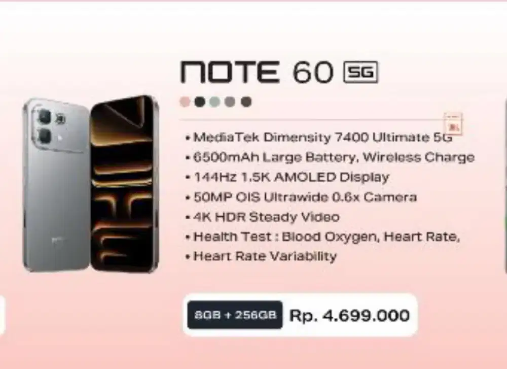 NOTE 60 5G 8/256GB