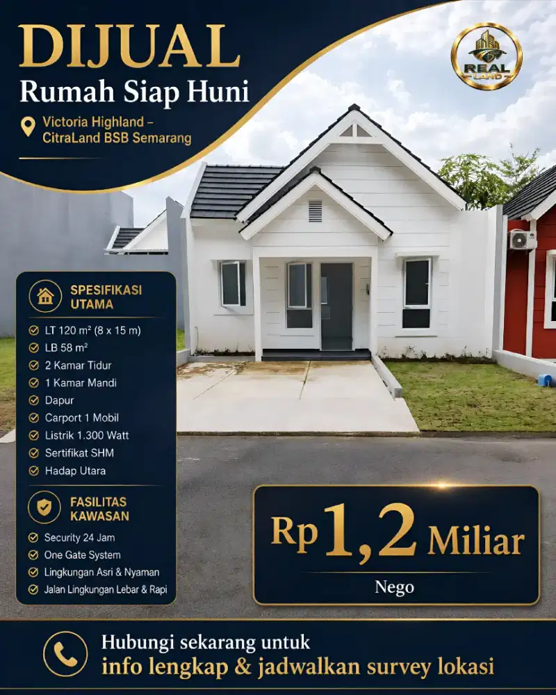 Rumah dijual Victoria Highland Citraland BSB SEMARANG