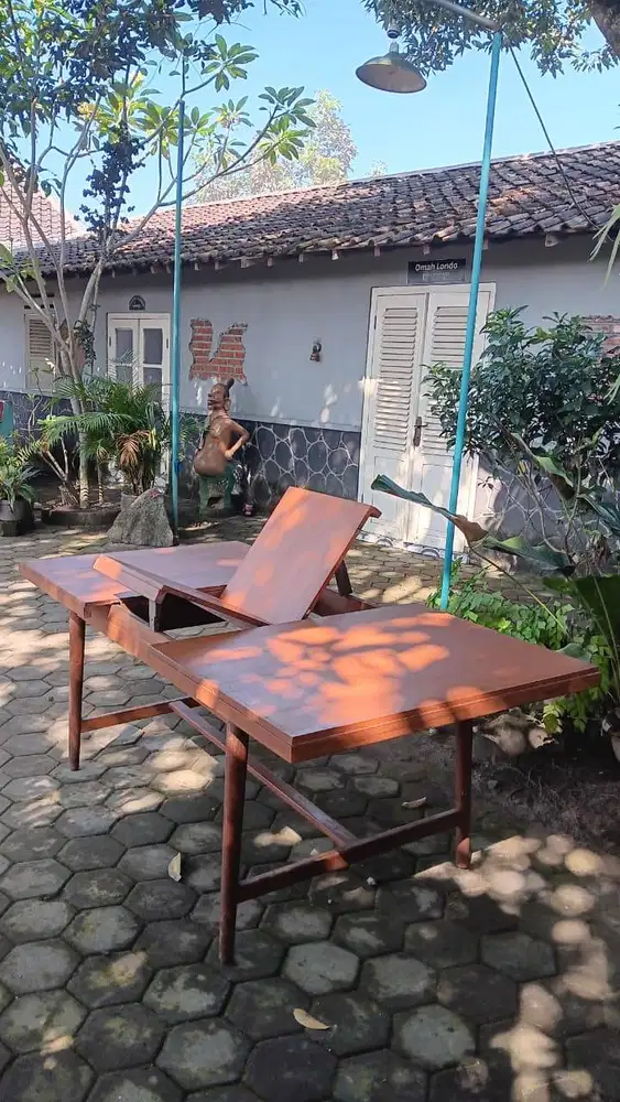Meja Makan Jengki Jati (Lipat) Bekas Lawas Jadul Kuno Langka Klasik
