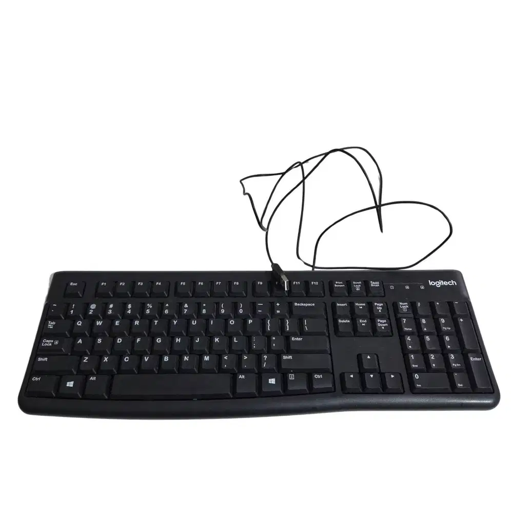 Logitech Keyboard PC Komputer K120 K 120 USB Wired Kabel