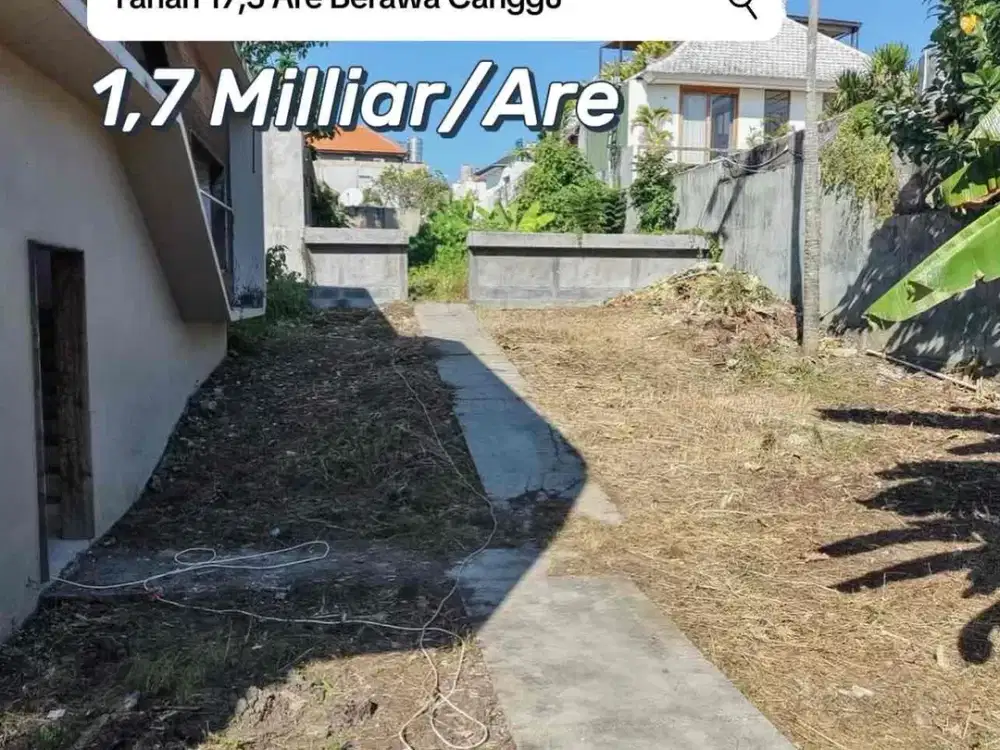 SALE TANAH 17.5 Are BERAWA BONUS Villa Setengah Jadi