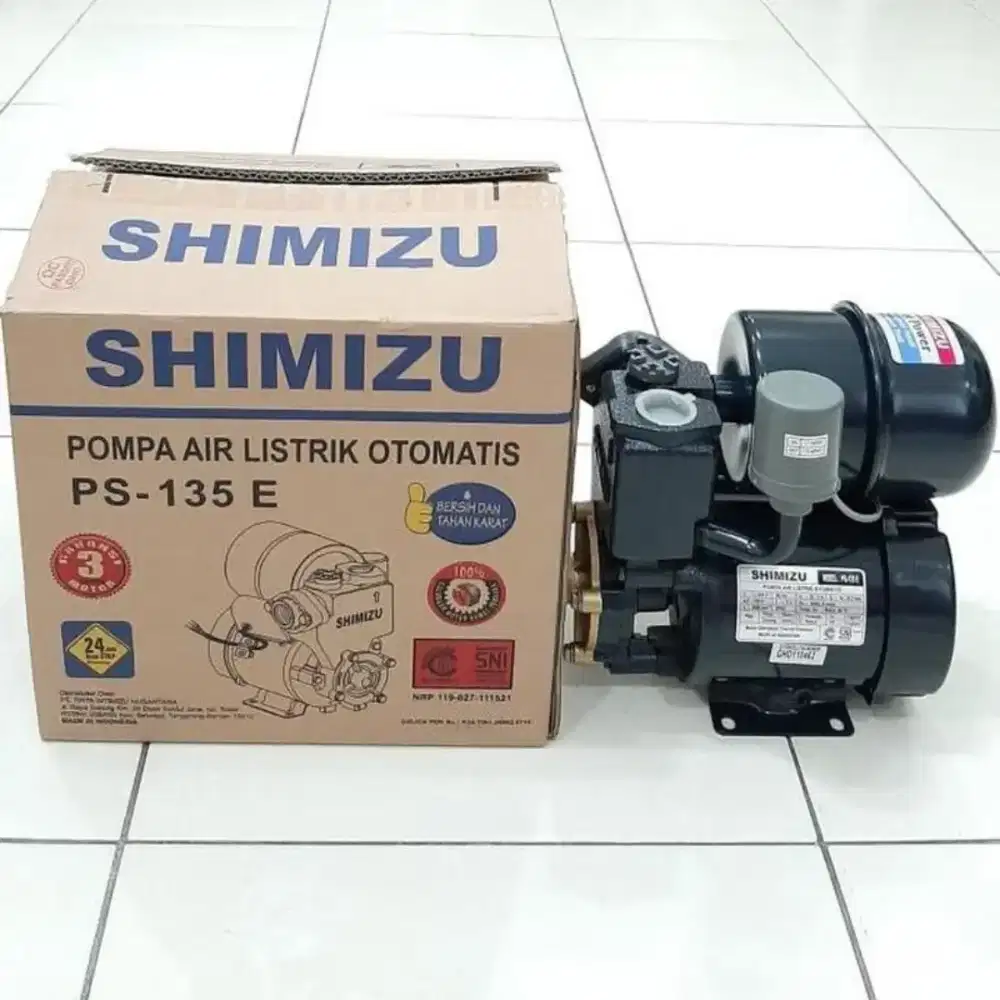 Pompa Air Shimizu PS 135 E baru bukan sanyo bekas atau second