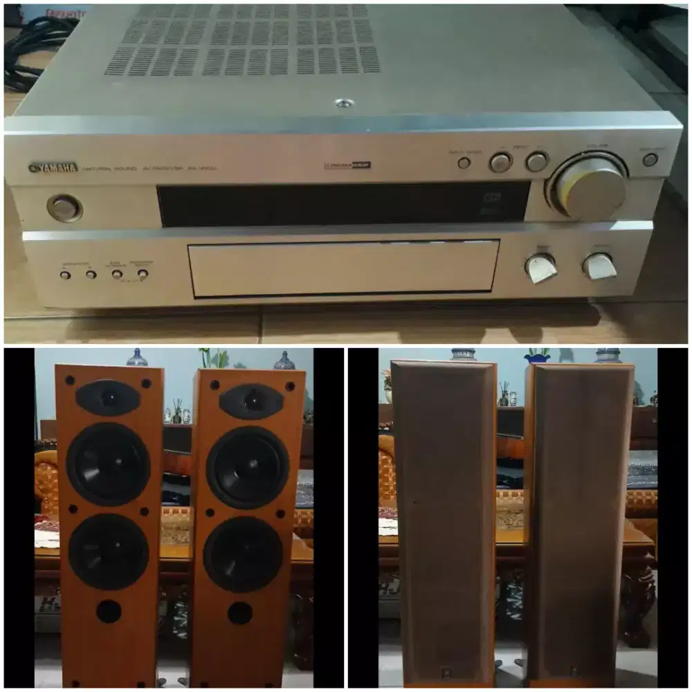 Yamaha amplifier + Yamaha floor standing