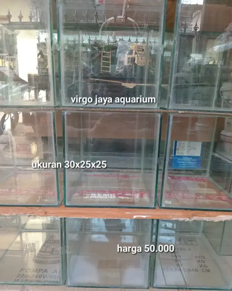 Aquarium ikan hias 30x25x25