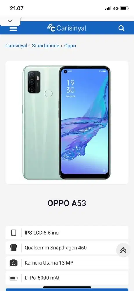 Di jual cepat Oppo a53