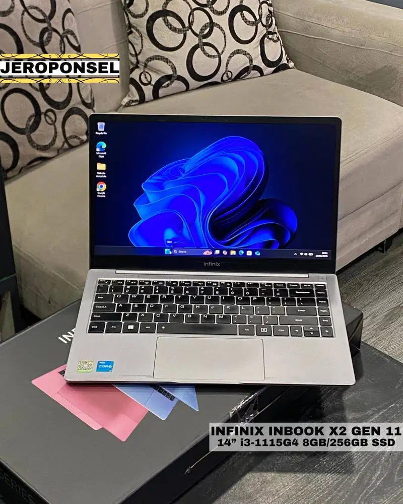 INFINIX INBOOK X2 GEN 11 i3-1115G4 8GB/256GB SSD FULL SET ORIGINAL
