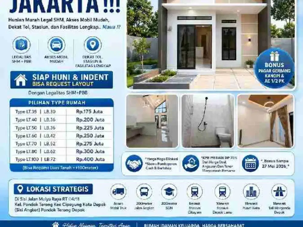 Promo paling murah dekat stasiun Depok lama..
