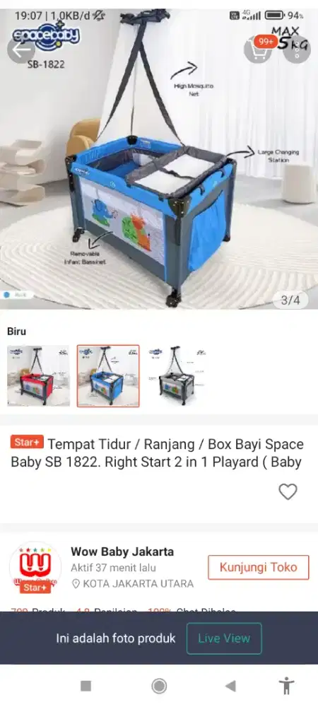 Box baby preloved space baby sb 1822