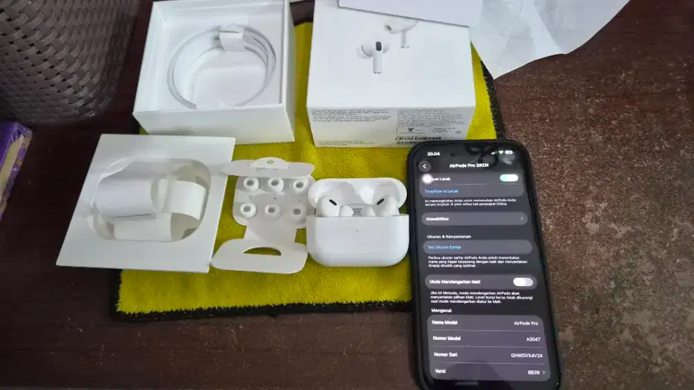 Airpods pro 2 type C baru buka segel hari ini ori garansi 1thn.