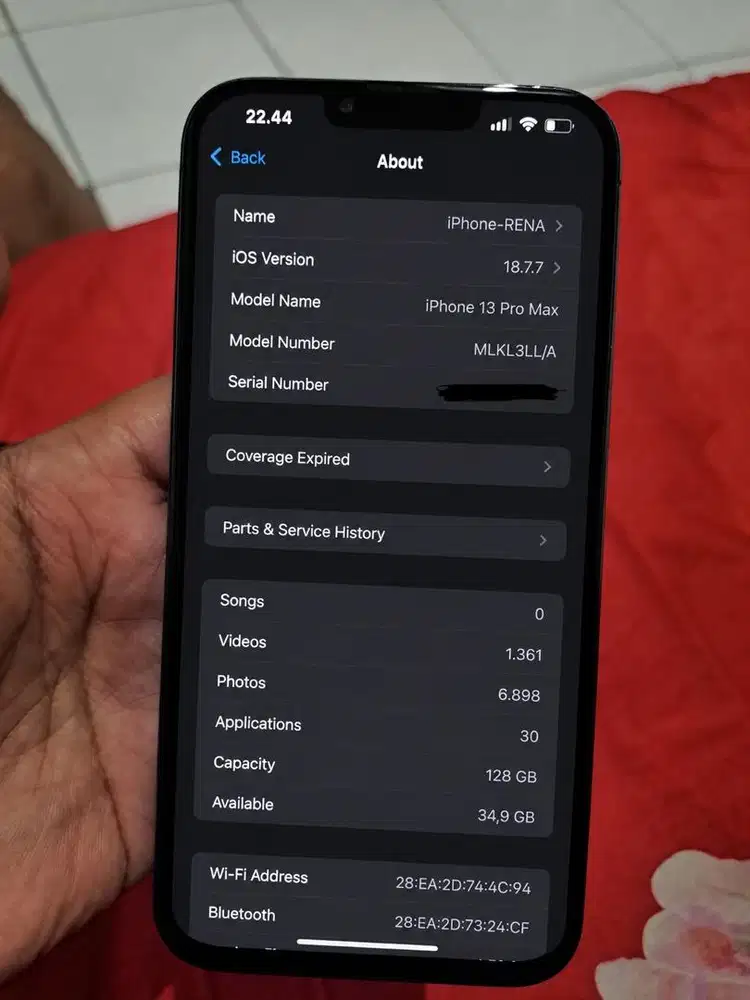 Iphone 13 Pro Max 128gb BH 93% Inter