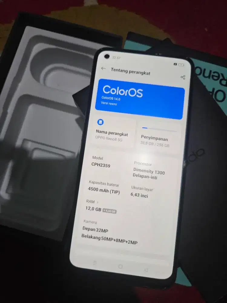 Oppo Reno 8 5G Ram 12GB/ 256GB