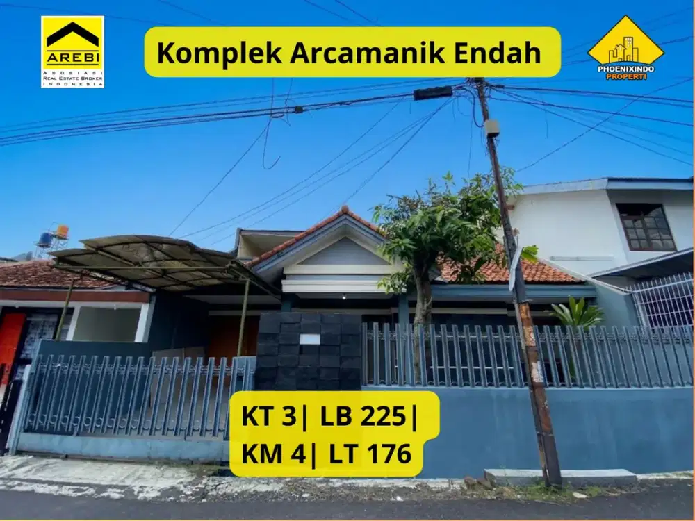 Disewakan Rumah Siap Huni di Arcamanik Endah Bandung LB 225 m² | 3 KT | 4 KM | Rp 60 Juta/Tahun