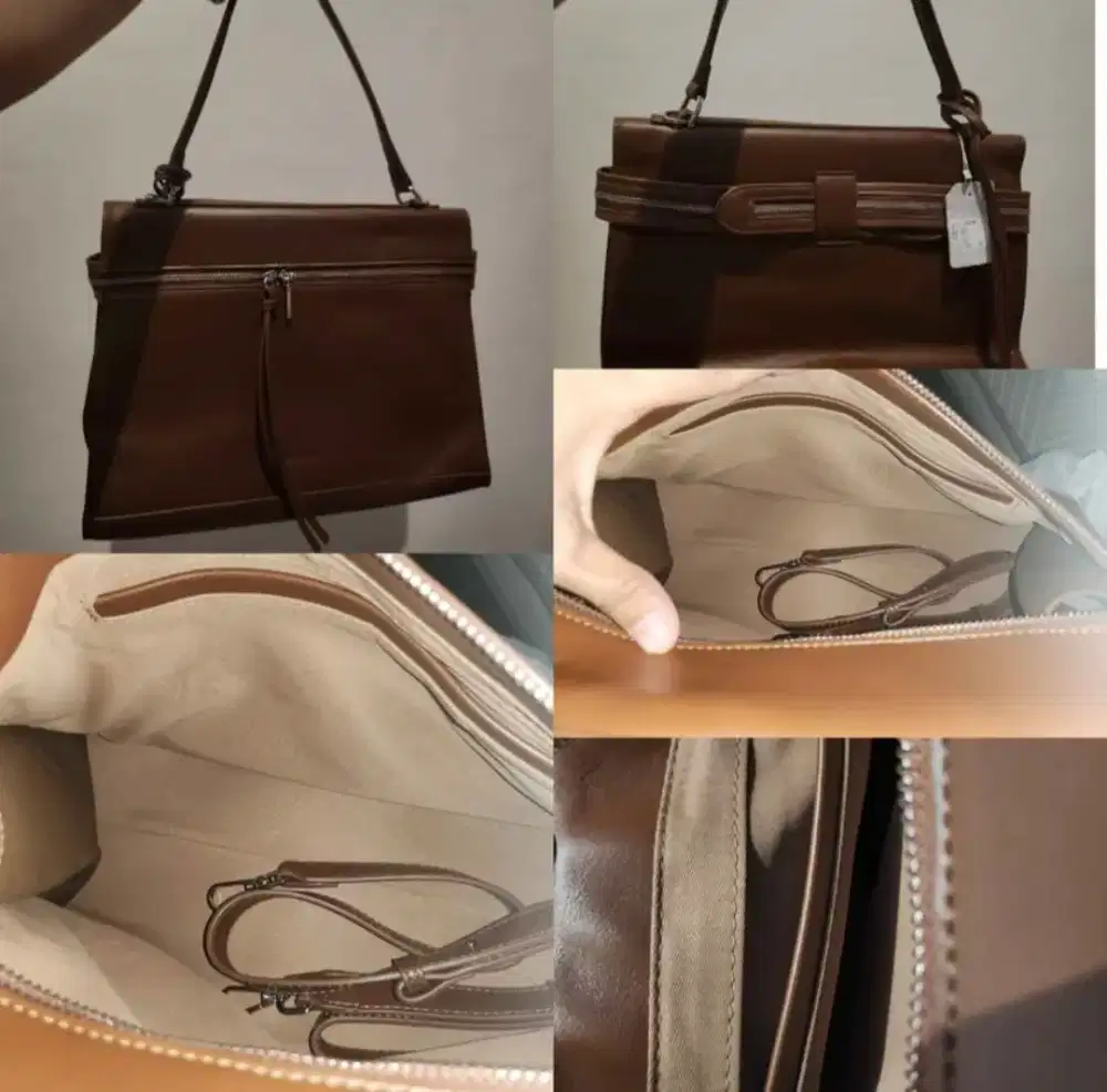 Tas kulit coklat