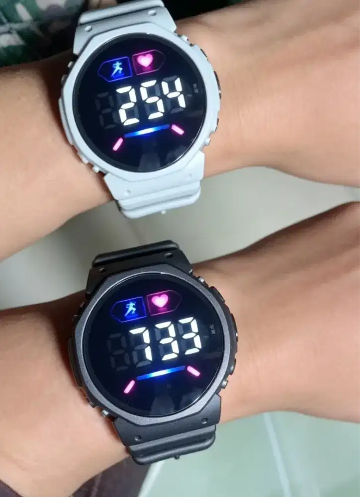 COD!! JAM TANGAN PRIA/WANITA LED DIGITAL PM ANTI AIR. RUBBER