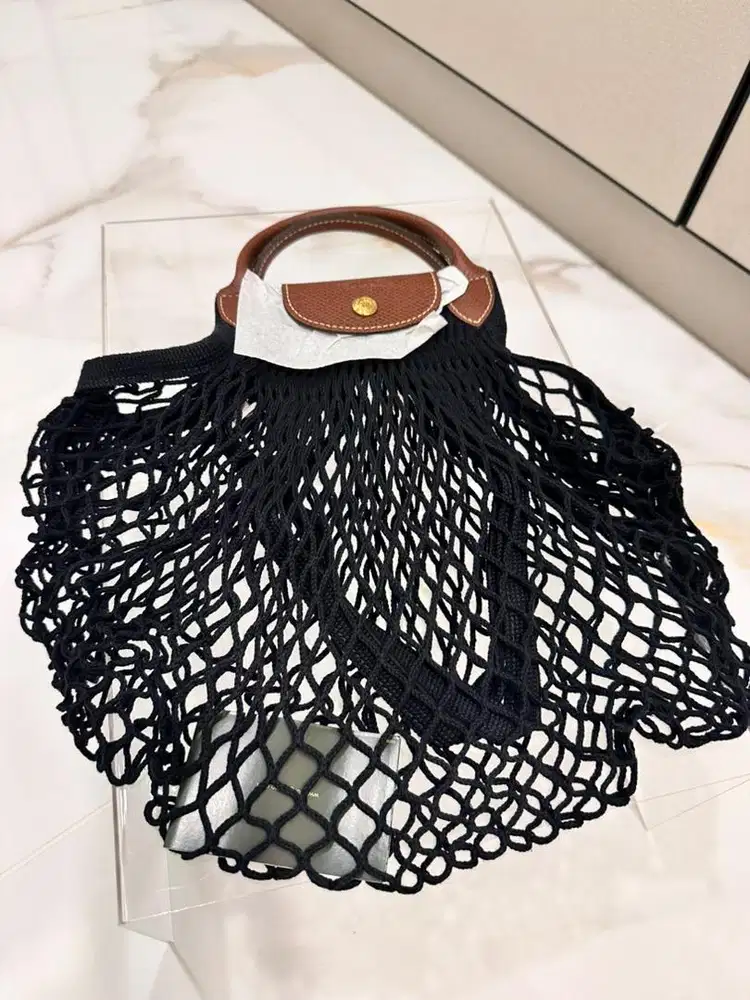 NBU Longchamp Le Pliage Filet Black Authentic 100%