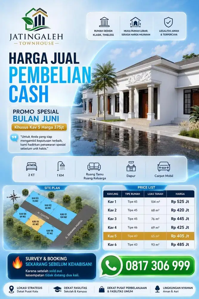 Rumah dekat PLN Jatingaleh konsep cluster 6unit