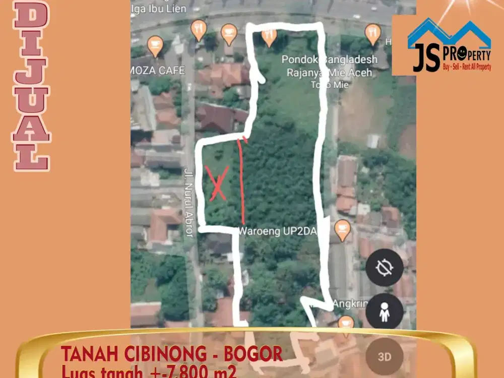 DIJUAL TANAH 7.800 M² DI CIBINONG - BOGOR  - DO