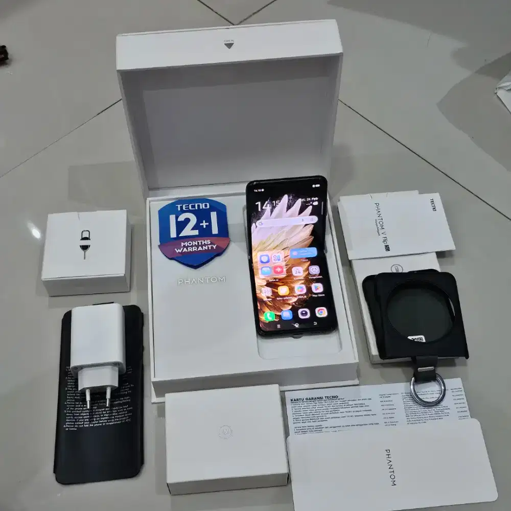 Tecno Phantom FLIP V 5G 256GB Black
Fullset HP Lipat