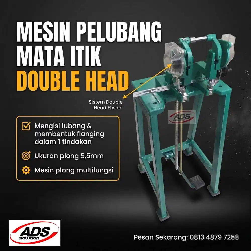 MESIN PELUBANG MATA ITIK DOUBLE HEAD 5,5MM PALING PRAKTIS DAN EFISIEN