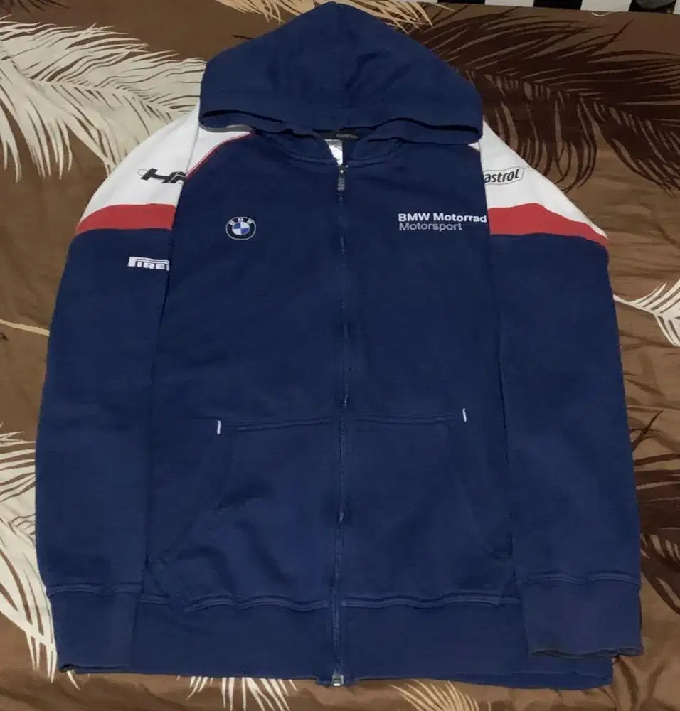 Jaket hoodie ziper bmw official rare item