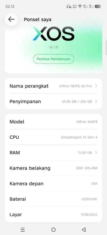 Infinix Note 60 Pro (Warna Biru)