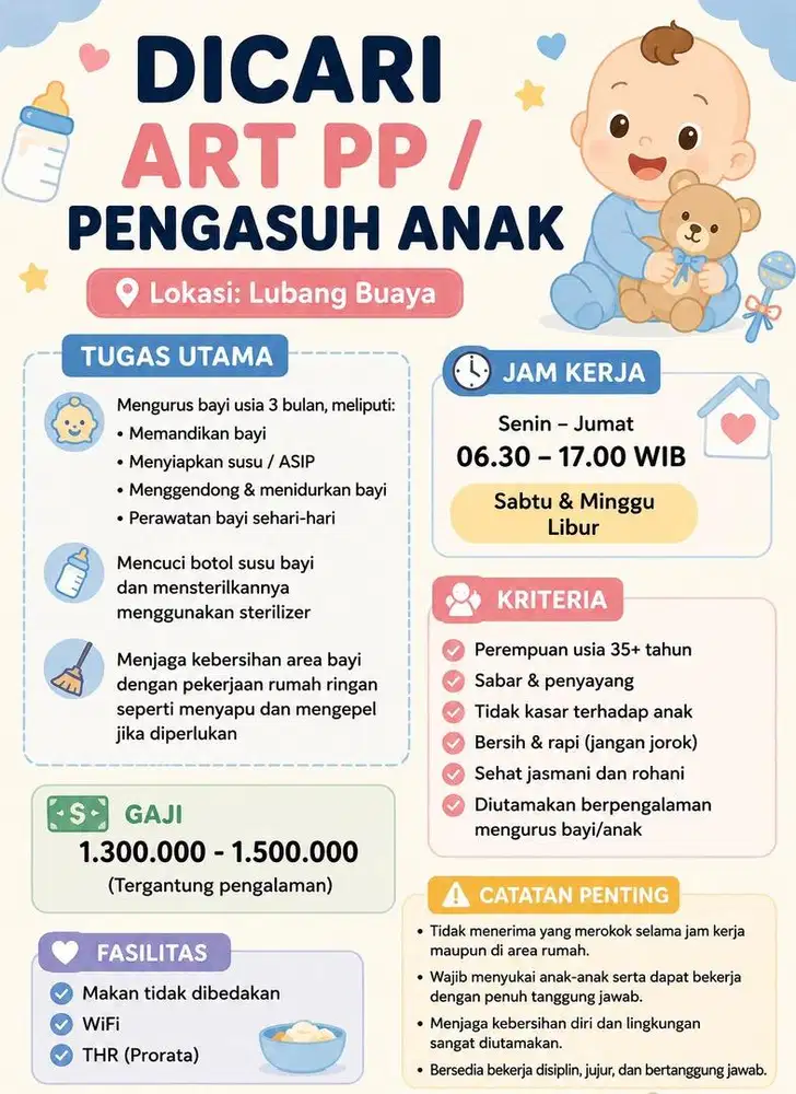 DI CARI LOWONGAN ART MOMONG ANAK