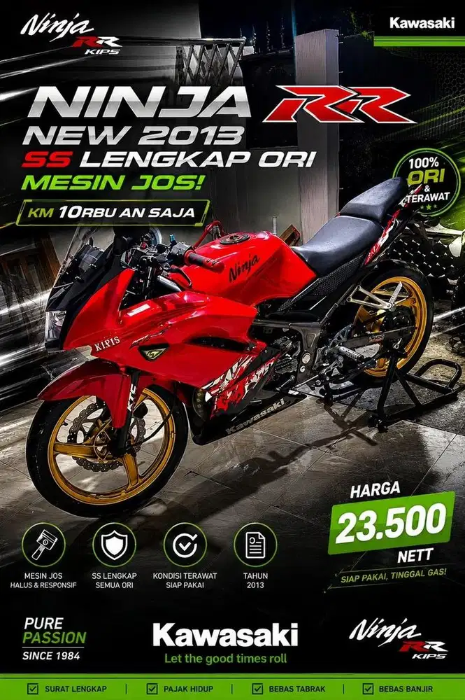 Ninja RR New 2013 Red ferrari– Kondisi Antik!