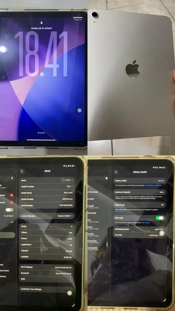 Ipad Gen 11 (A16) LIKE NEW MURAH